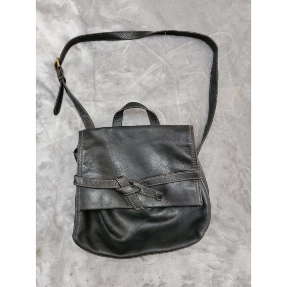 Fossil Purse Dark Brown Cowhide Leather Crossbody Bag‎ Adjustable Strap - Picture 2 of 12
